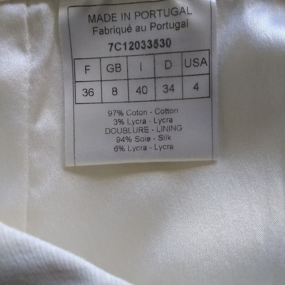 Christian Dior Boutique White Pencil  Skirt size 4. - Picture 11 of 12